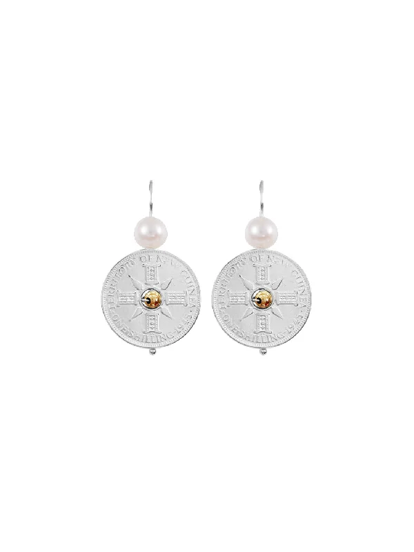 Elegant Drop Earrings-Simple PNG Coin Earrings