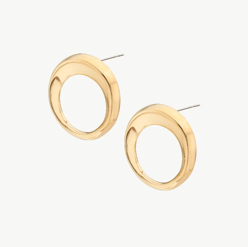 Luxury Bridal Earrings-Kaya Open Stud Earrings