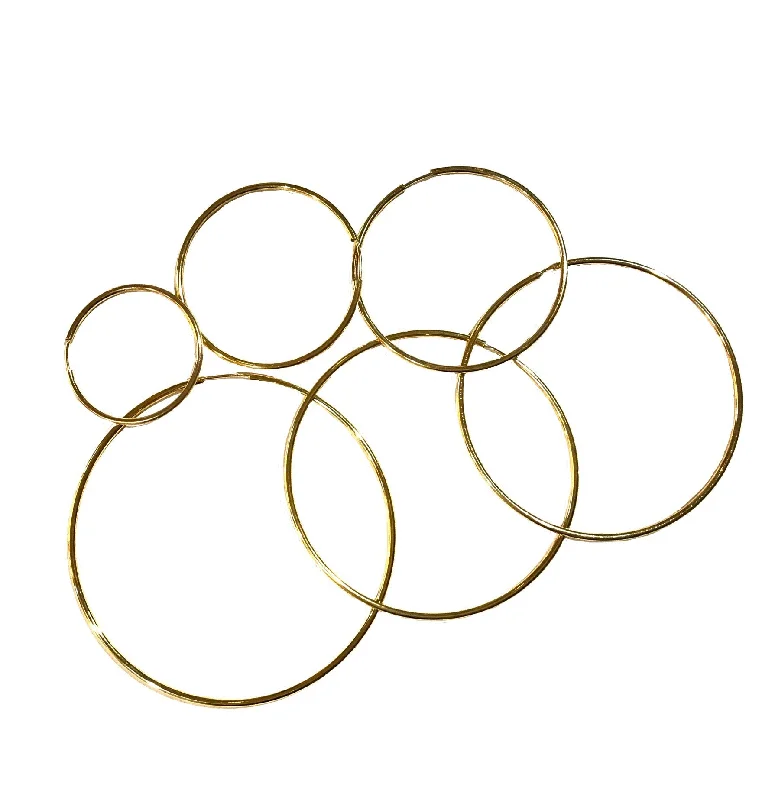 Hoop Earrings for Women-Endless Gold Filled Thick Hoops