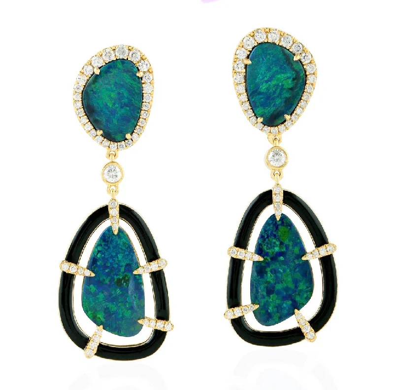 Cute Drop Earrings-Opal Delight Earrings