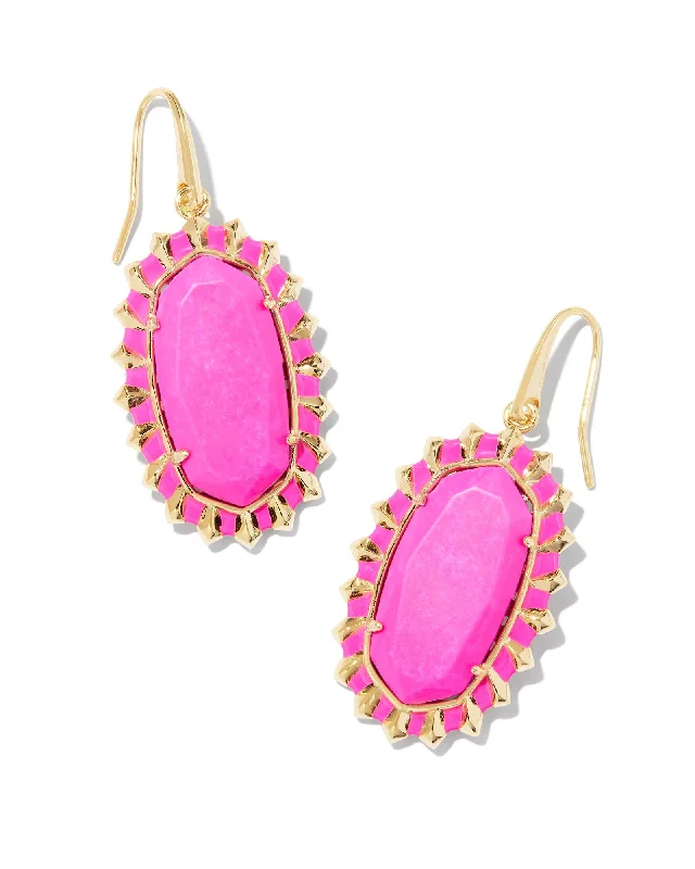 Simple Stud Earrings for Girls-Dani Color Burst Frame Drop Earrings