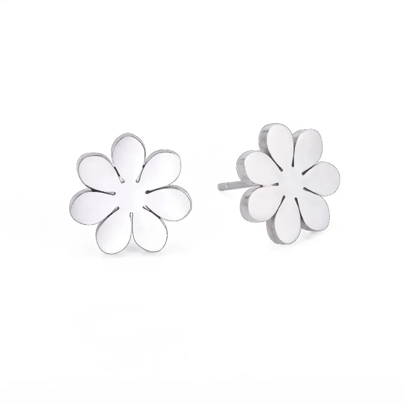 Custom Birthstone Earrings-Daisy Stud Earrings