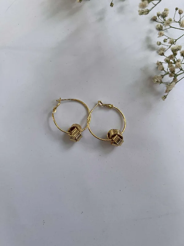 Butterfly Stud Earrings-Knotty hoop earrings