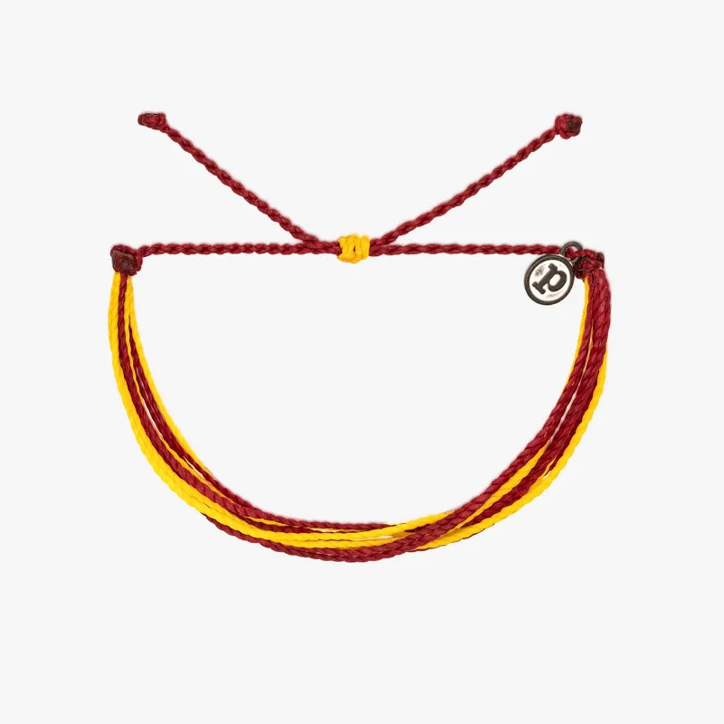 Statement Gold Cuff Bracelet-Maroon & Yellow Bracelet