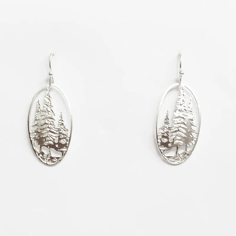 Custom Designed Earrings-Pine Tree Earrings