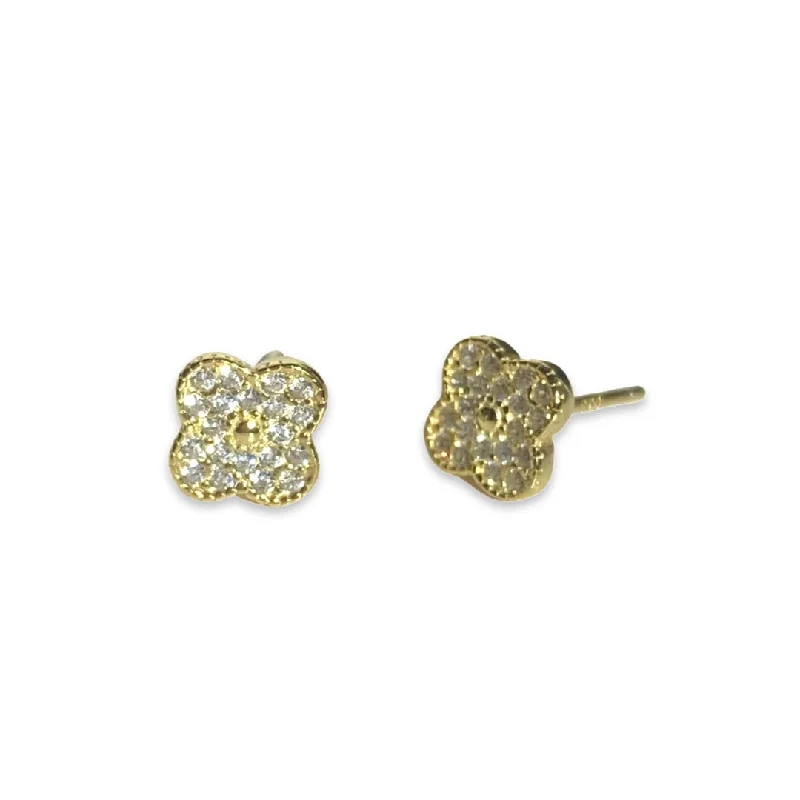 Cute Dangle Earrings-Flora Dot Petal Studs