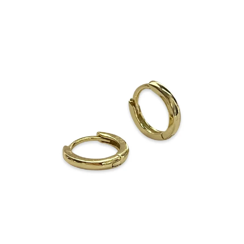 Minimalist Gold Earrings-Haggy Mini Plain Huggies