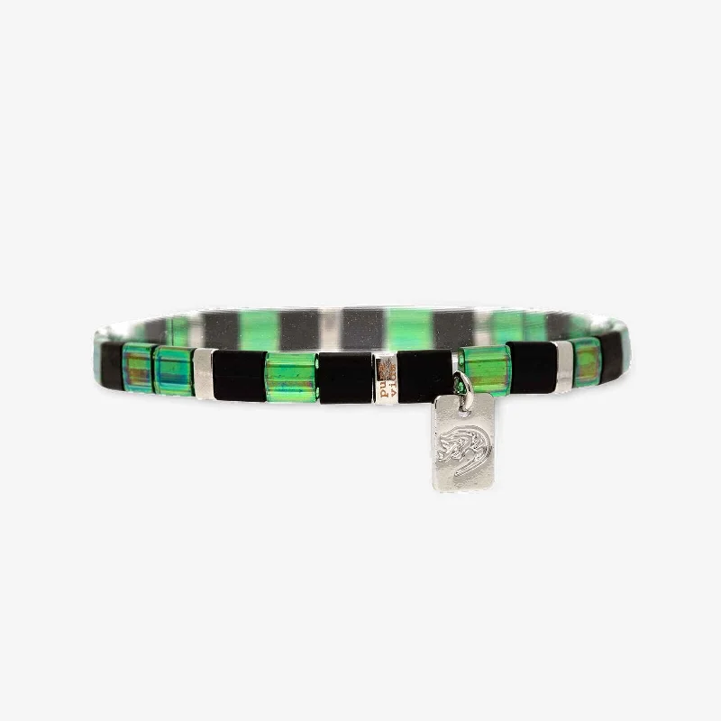 Designer Chain Bracelet-Slytherin™ Tile Bead Stretch Bracelet