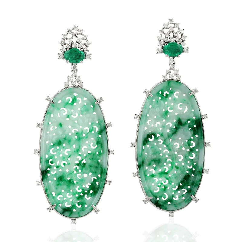 Handmade Drop Earrings-Jade Princess Earrings