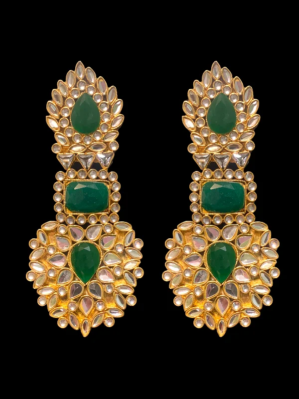 Wedding Dangle Earrings-DER397 Ramsha kundan statement earrings ( SHIPS IN 4 WEEKS )