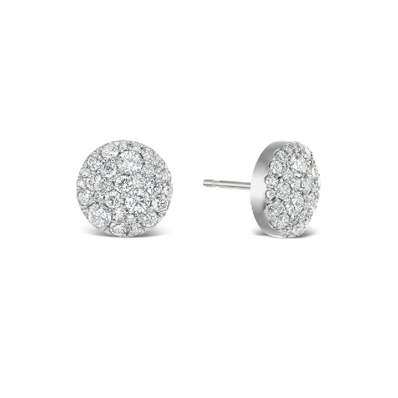 Large Crystal Earrings-FULL MOON STUD EARRINGS