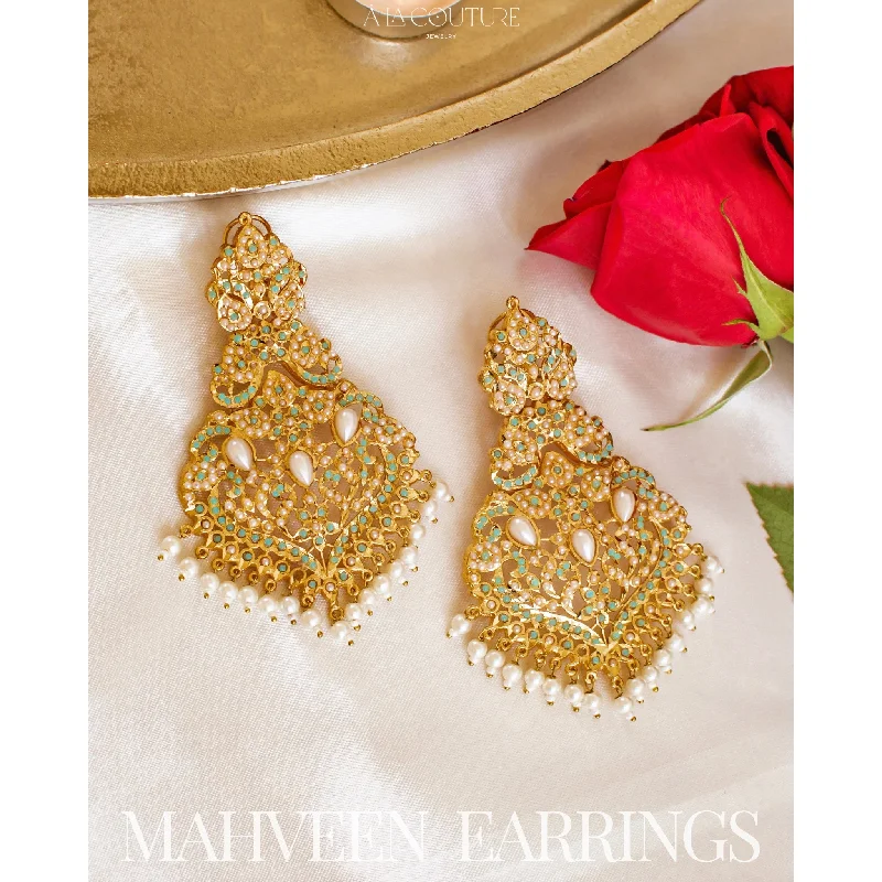 Simple Pearl Drop Earrings-Mahveen Earrings - Feroza