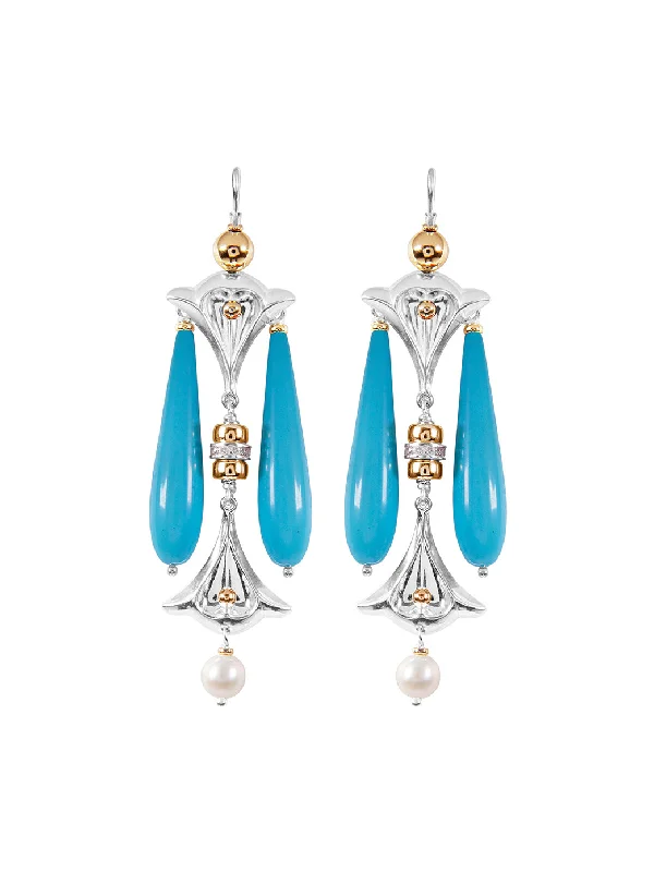 Turquoise Drop Earrings-Lumiere Drop Earrings