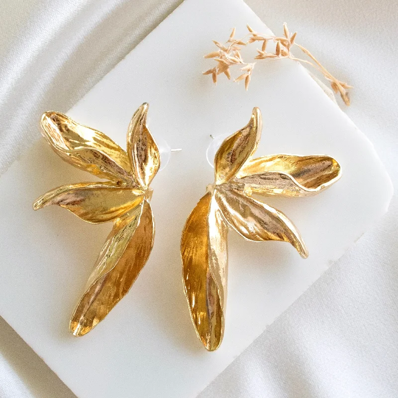 Premium Silver Earrings-Tulip Floral Earrings