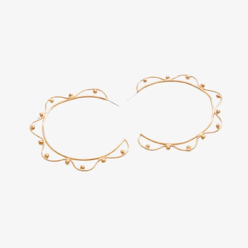 Statement Earrings for Weddings-Imba Mega Hoop Earrings