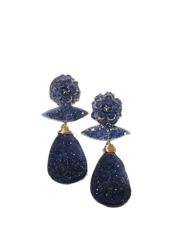 Black Diamond Earrings-The Macy Resin Earrings