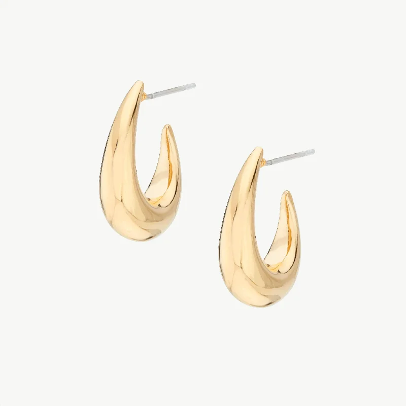 Chunky Silver Earrings-Mezi Mini Hoop Earrings