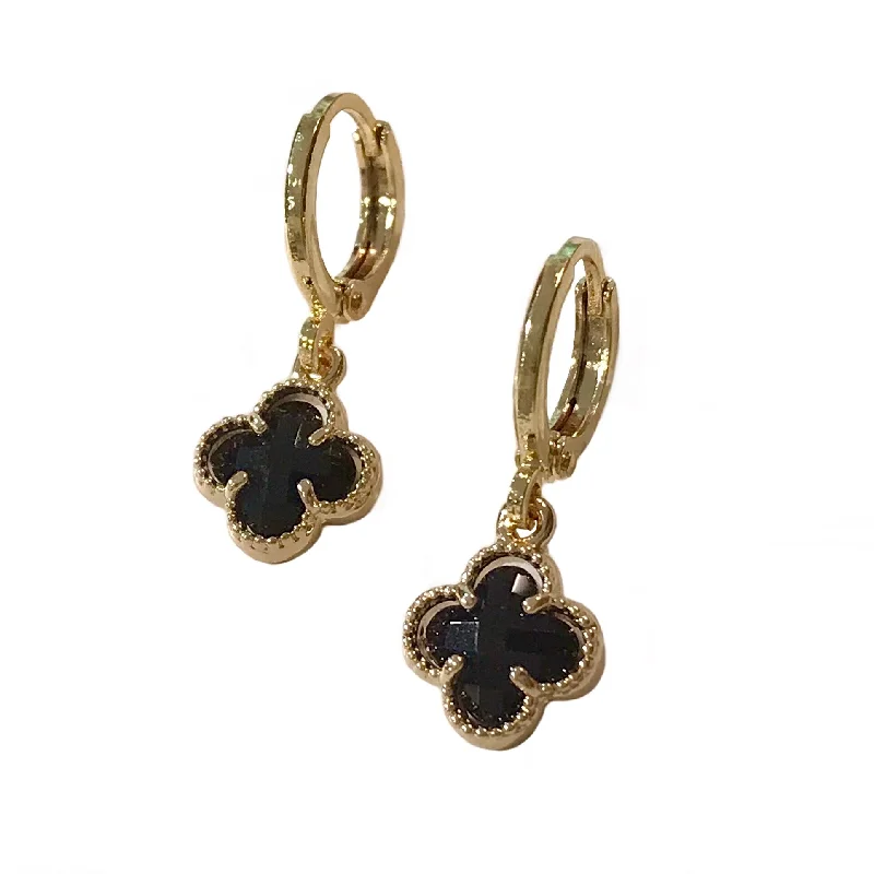 Floral Drop Earrings-Crysta Flora Color Huggies