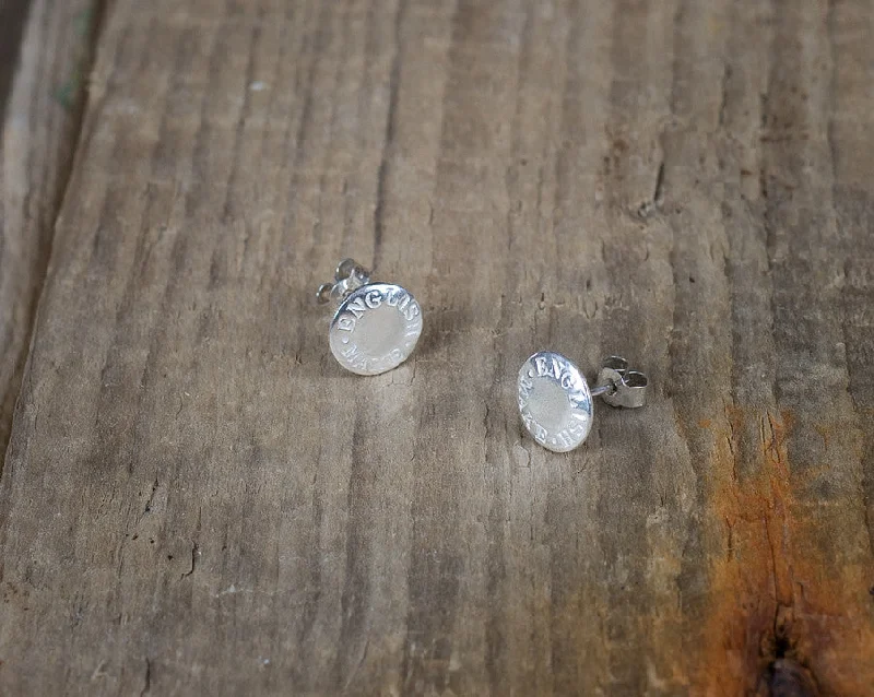 Classic Silver Earrings-English make stud earrings