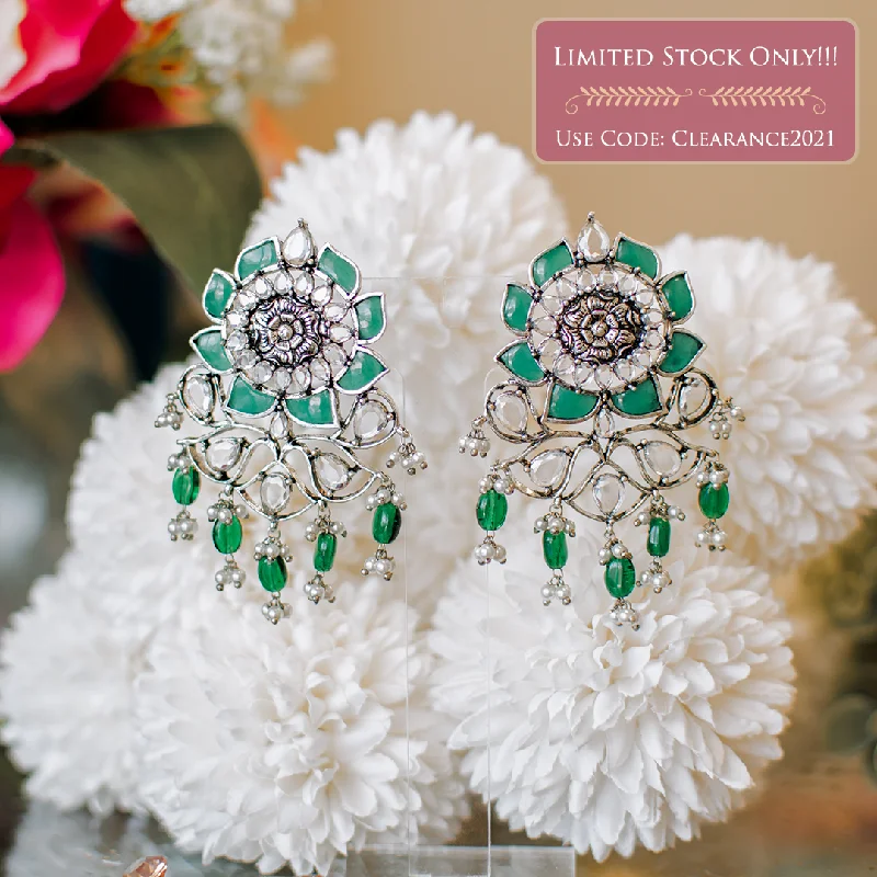 Large Crystal Earrings-Samaa Earrings