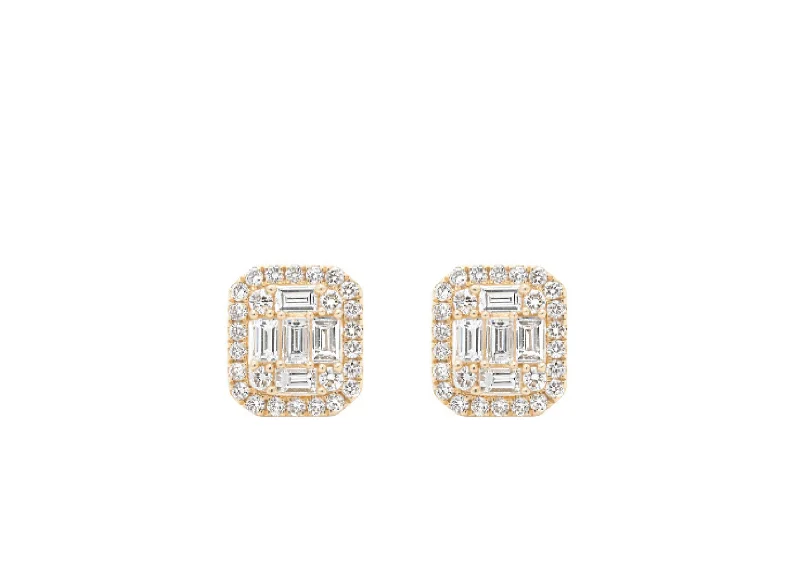 Bridal Pearl Earrings-Yellow Gold & Diamond Triumph Regalia Earrings