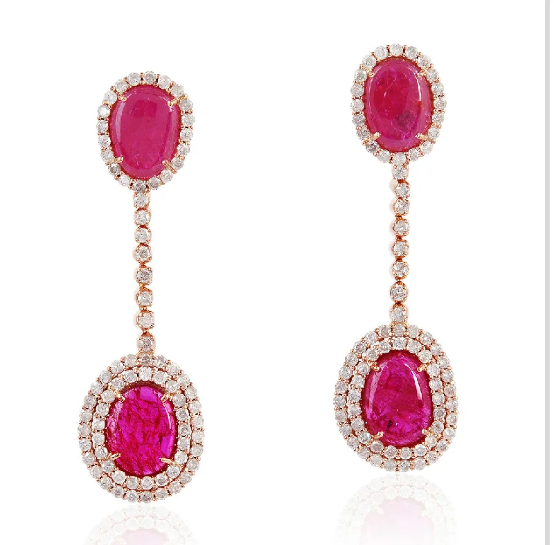 Multi-Colored Earrings-Grand Ruby Earrings