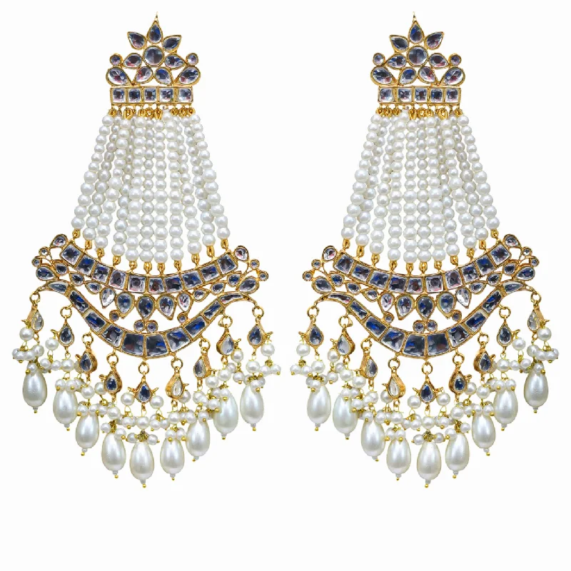 Chic Stud Earrings-Meghna Earrings - Pearl