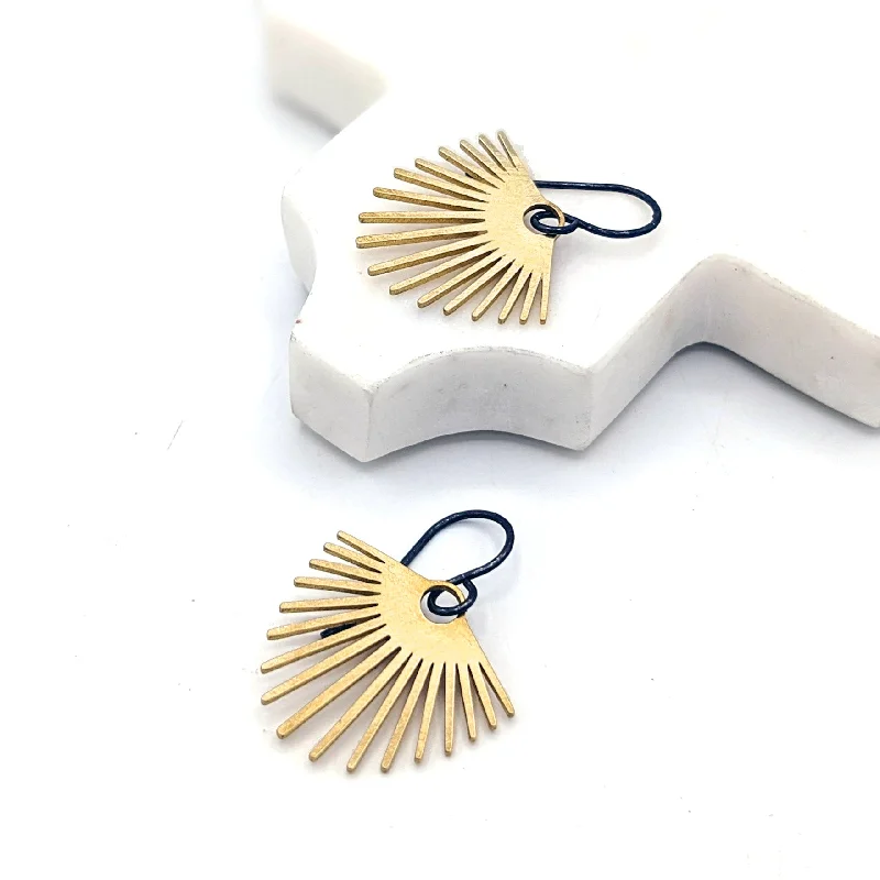 Statement Earrings for Weddings-Palm Frond Earrings