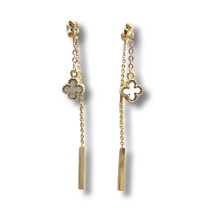 Luxury Drop Earrings-Krista Flora Bar Drop Earrings