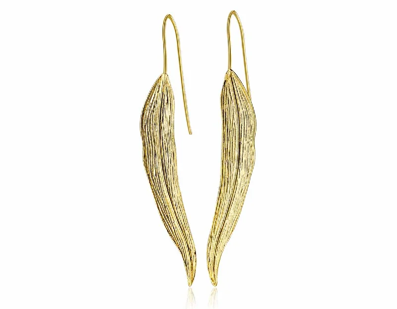 Minimalist Hoop Earrings-Autumn Leaf Earring