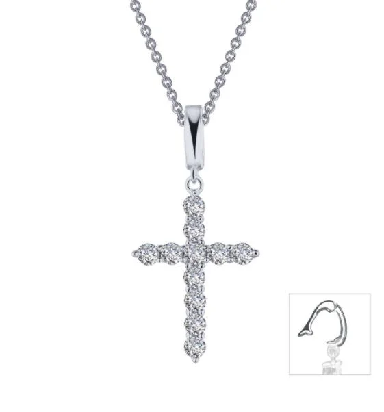 Gold Pendant Necklace-0.55 CTW Cross Pendant Necklace