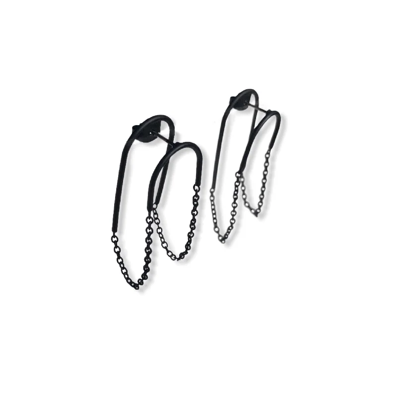 Shiny Hoop Earrings-Ear-jacket Earrings