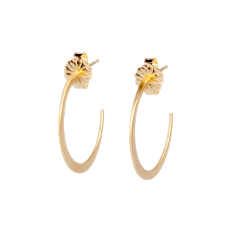 Classic Diamond Earrings-<!--ER823-->crescent hoop studs