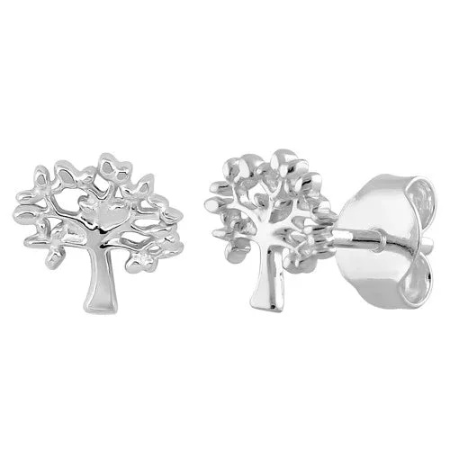 Casual Everyday Earrings-Tree of Life Earrings,Sterling Silver