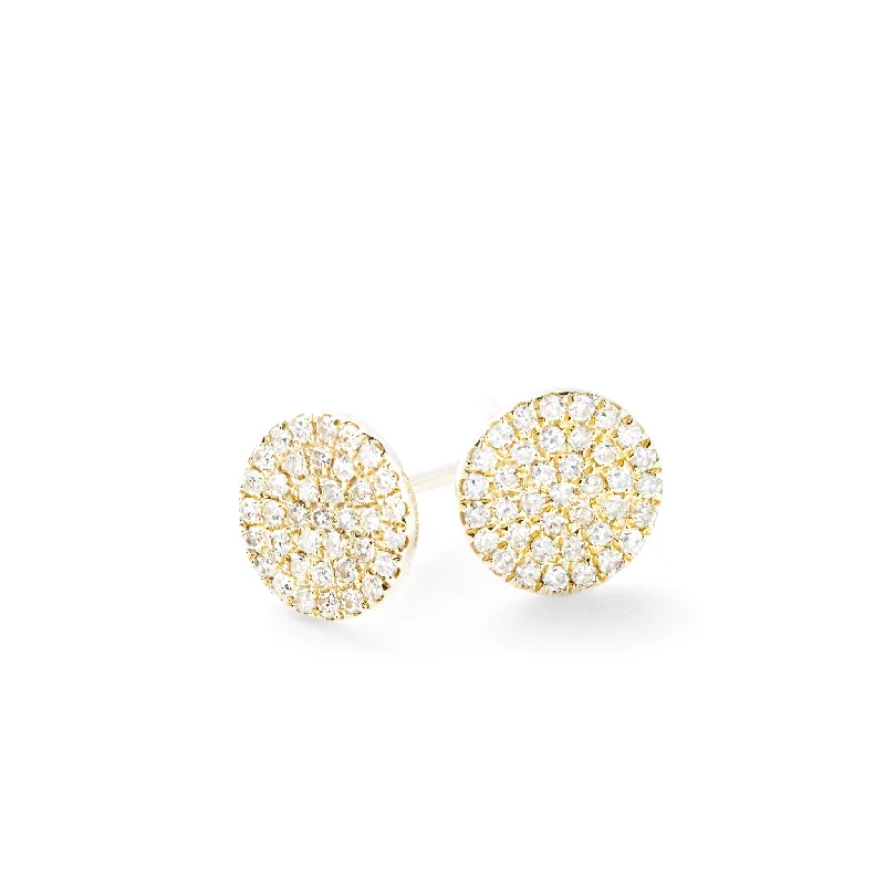 Boho Earrings for Summer-Vanessa Diamond Disc Earrings