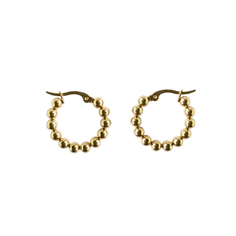 Small Drop Earrings-Bubble Hoop Earrings