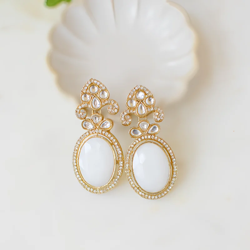 Tropical Earrings for Summer-Avina Earrings - White