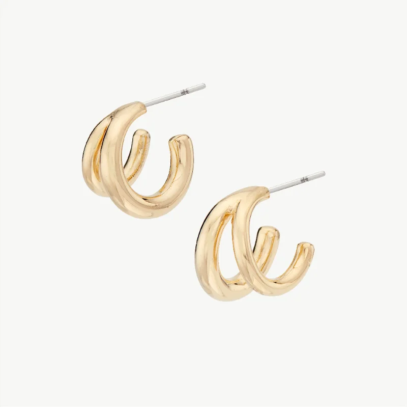 Simple Hoop Earrings-Dogo Huggie Hoop Earrings