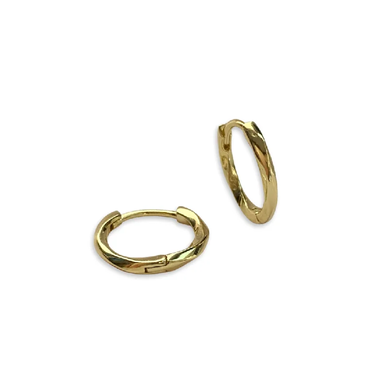 Elegant Statement Earrings-Noellery Thin Wavy Huggies