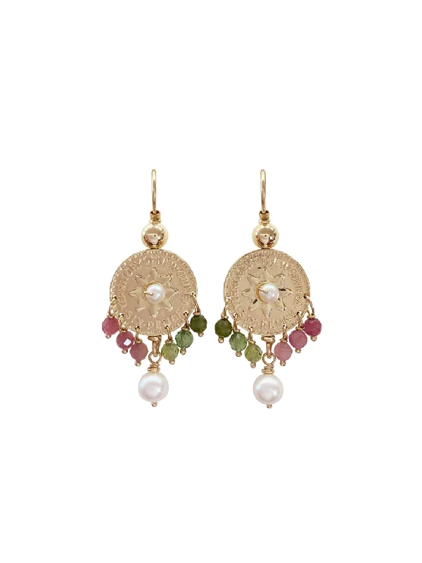 Simple Crystal Earrings-Gold Joy Earrings