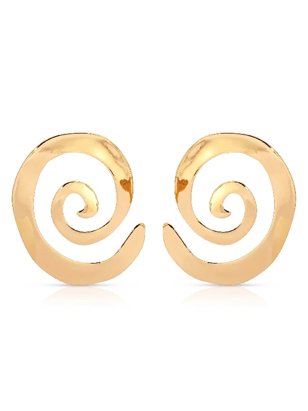 Fashion Hoop Earrings-Aura Swirl Earrings