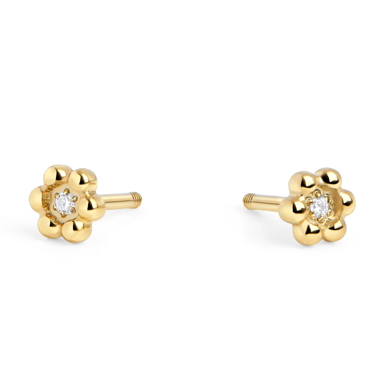 Chunky Gold Earrings-Lova Stud Earrings