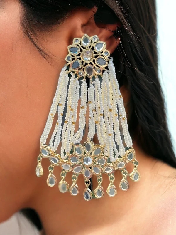 Fashionable Ear Cuffs-DER612 Bia gold plated jhoomar earrings ( READY TO SHIP )