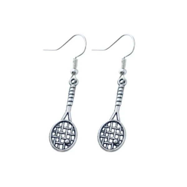 Wedding Dangle Earrings-Tennis Racquet Earrings