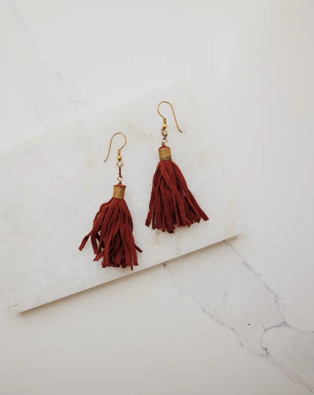 Opal Earrings for Brides-Soulful Tassel Earrings