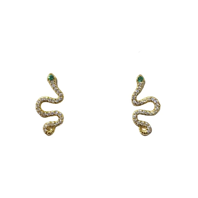 Art Deco Earrings-Snake Crawler