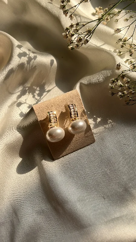 Beautiful Pearl Earrings-Irene pearl drop earrings