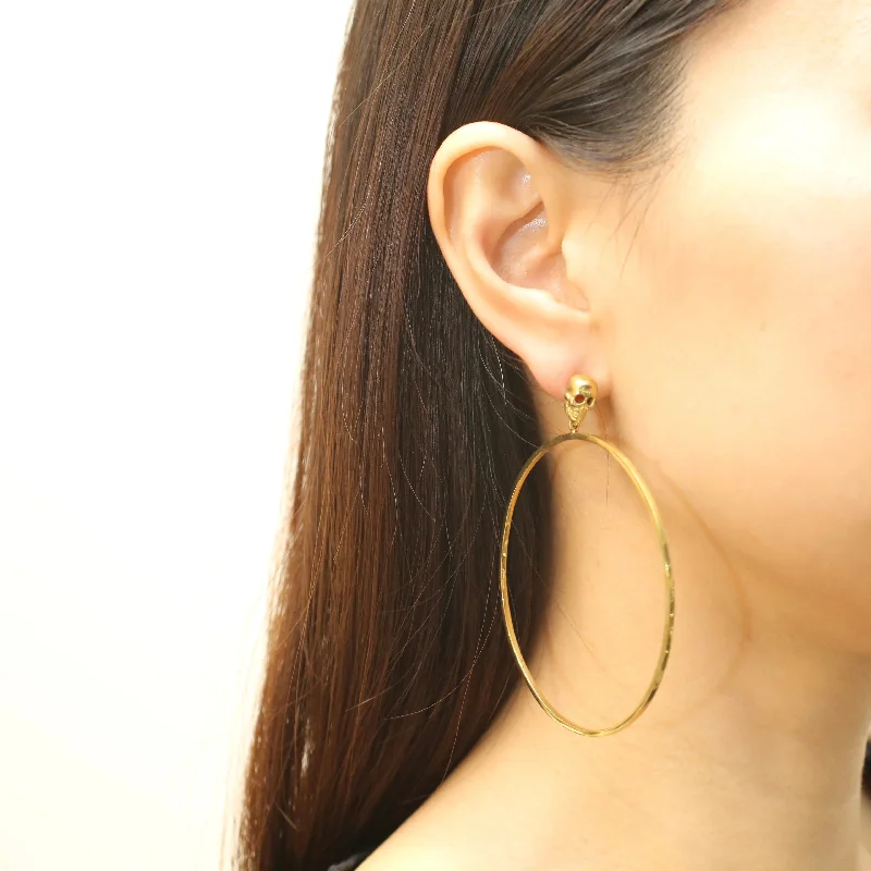 Vintage Boho Earrings-Skull w/ Circle Drop Earrings