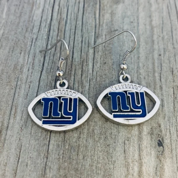 Rainbow Hoop Earrings-New York Giants Earrings