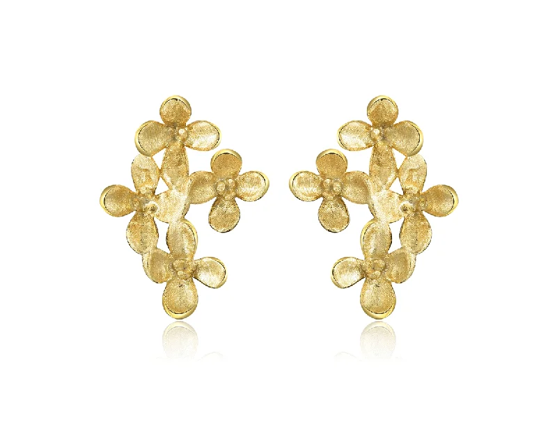 Rainbow Gemstone Earrings-Osmanthus Flowers Earring